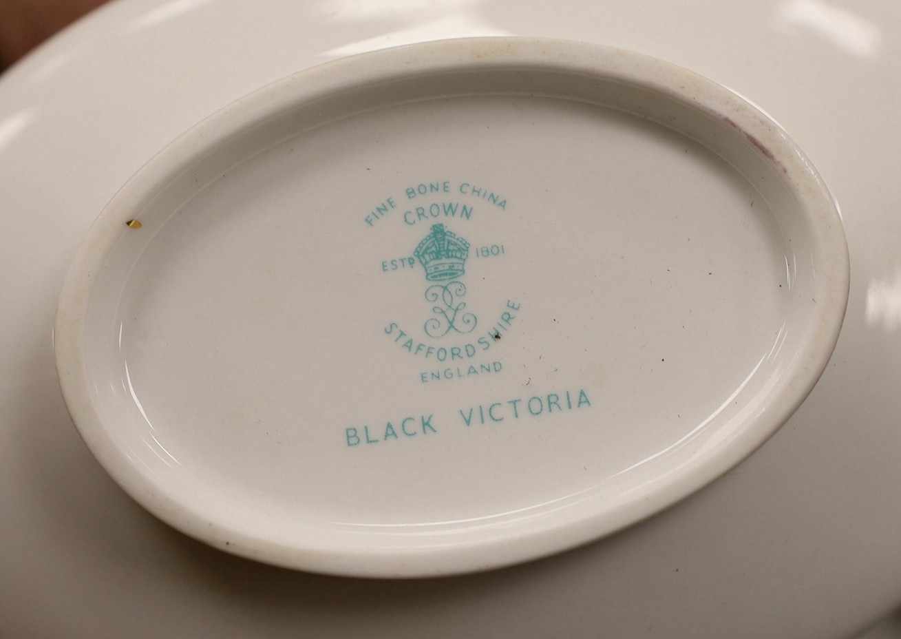 A Royal Staffordshire black Victoria dinner coffee service